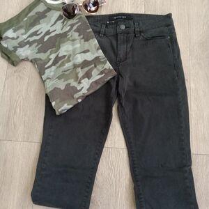 Vintage Y2K Calvin Klein Jeans Women Black High Waist Straight Slim leg pants